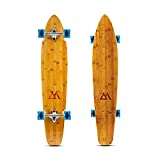 Magneto 44 inch Kicktail Cruiser Longboard Skateboard | Bamboo and Hard Maple Deck | Made for Adults, Teens, and Kids … (Blue)