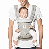 Ergobaby Omni 360 All-Position Baby Carrier for Newborn to Toddler with Lumbar Support (7-45 Pounds), Pearl Grey