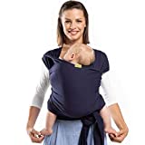 Boba Wrap Baby Carrier, Navy Blue - Original Stretchy Infant Sling, Perfect for Newborn Babies and Children up to 35 lbs