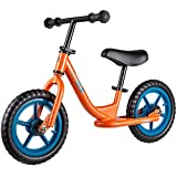 Albott 12 Sport Balance Bike - Toddler Training Bike w/Adjustable Height Seat & Handlebar, Push Bikes for Toddlers No Pedal Scooter Bicycle with Footrest for Age 18 Months and Over(Orange)