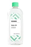 Amazon Brand - Solimo Baby Oil with Aloe Vera & Vitamin E, 20 Fluid Ounces
