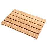 GOBAM Shower Mat Bath Mat for Spa Relaxation,Bathroom Rugs Non-Slip for Indoor or Outdoor,Bamboo (19.7 x 13 x 1.3 inches)