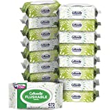 Cottonelle GentlePlus Flushable Wet Wipes with Aloe & Vitamin E Flip-Top Packs - 16 Packs (8 Packs of 2), 672 Total Flushable Wipes