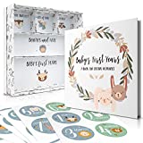Beautiful Baby Memory Book with Keepsake Box and Stickers - First 5 Years Gender Neutral Journal Records All Your Baby Girl/Boy's Milestones - Scrapbook Album To Collect Photos and Precious Memories