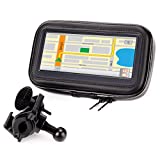USA Gear Motorcycle GPS Bike Phone Mount with Handlebar Waterproof Touch Case with 360 Degree Viewing - Compatible with Garmin , Zumo , Magellan , Tomtom , Trail Tech and GPS Units up to 6.75 Inch