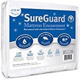 Queen (13-16 in. Deep) SureGuard Mattress Encasement - 100% Waterproof, Bed Bug Proof - Premium Zippered Six-Sided Cover