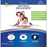 King Size Mattress Protector Bed Bug Waterproof Zippered Cover - Hypoallergenic Premium Quality Encasement Protects Against Liquids, Dust - Breathable, Noiseless