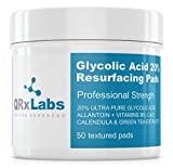 Glycolic Acid 20% Resurfacing Pads for Face & Body with Vitamins B5, C & E, Green Tea, Calendula, Allantoin - Exfoliates Surface Skin and Reduces Fine Lines and Wrinkles - Peel Pads