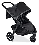 Britax B-Free Stroller | All Terrain Tires + Adjustable Handlebar + Extra Storage with Front Access + One Hand, Easy Fold, Pewter