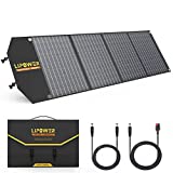 LIPOWER 100W Portable Solar Panel 18V for 300W/ 500W/ 1000W Power Generator, Foldable Solar Charger for PA300/ SOL500/ MARS-1000, with USB, Type-C PD Output, for Camping Van RV Power Outage