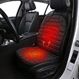 Car Seat Cushion with Heat Winter Heated Seat Cover Warm Winter Cushion Keep Warm Fit Most Car, Truck, SUV, or Van for Cold Days (Black)