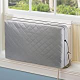 BEWAVE Indoor Air Conditioner Cover Window AC Unit Cover with Drawstring Double Insulation for Inside(21'x15'x3.5')