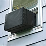 Luxiv Window Air Conditioner Cover Outdoor, Outside Window AC Unit Cover Black Dust-Proof Waterproof AC Cover Outdoor Window AC Protection Cover (21Wx16Dx15H)