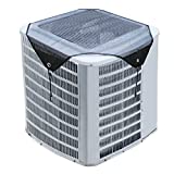 Air Conditioner Covers for Outside Units, Durable Leaf Guard Mesh Ac Cover for Outside Unit All Season Universal Condenser Heat Pump Cover for Outdoor Central AC Defender Set (32' x 32')