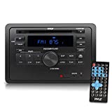 Pyle Double DIN In Dash Car Stereo Head Unit - Wall Mount RV Audio Video Receiver System with Radio, Bluetooth, CD DVD Player, MP3, USB - Includes Remote Control, Power and Wiring Harness - PLRVST400