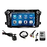 Car GPS Navigation System for MAZDA CX-9 2007 2008 2009 2010 2011 2012 2013 2014 2015 Double Din Car Stereo DVD Player 7 Inch Touch Screen TFT LCD Monitor In-dash DVD Video Receiver with Built-In Bluetooth TV Radio, Support Factory Steering Wheel Control, RDS SD/USB iPod AV BT AUX IN+ Free Backup Camera + Free GPS Map of USA