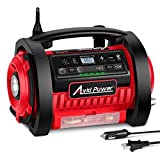 Avid Power Tire Inflator Air Compressor, 12V DC / 110V AC Dual Power Tire Pump with Inflation and Deflation Modes, Dual Powerful Motors, Digital Pressure Gauge