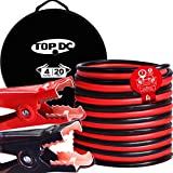 TOPDC Jumper Cables 4 Gauge 20 Feet -40℉ to 167℉ Heavy Duty Booster Cables with Carry Bag (4AWG x 20Ft)