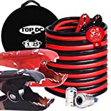 TOPDC Jumper Cables 1-Gauge 25-FT -40℉ to 167℉ 700Amp Heavy Duty Booster Cables with Carry Bag (1AWG x 25')
