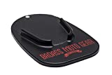 Badass Moto Motorcycle Kickstand Pad - Black - American Made in USA. Rugged, Durable w Color Choices - Kick Stand Coaster/Support Plate Helps Park Your Bike on Hot Pavement, Grass, Soft Ground
