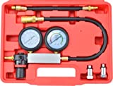Cylinder Leak Down Tester,Compression Test kit -Engine Cylinder Dual Gauge Leakdown Tester kit Diagnostics Tool