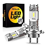 OXILAM Mini Size H7 LED Bulbs, 6000K White Super Bright CSP Chips LED Conversion Kit Wireless, Replacement Halogen Light Bulb, Pack of 2 (Upgrade)