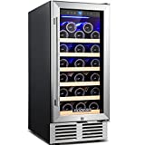 BODEGA 15 Inch Wine Cooler,Upgrade Wine Refrigerator 31 Bottle with Quiet Compressor Cooling Constant Temperature System Front Vent Built-in or Freestanding Wine Fridge For Red Wine White or Champagne