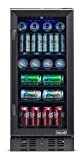 NewAir Beverage Refrigerator Built In Cooler with 96 Can Capacity Soda Beer Fridge, NBC096BS00, Black Stainless Steel