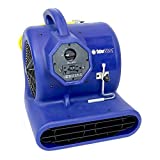 OdorStop OS2800 Heavy Duty Air Mover and Carpet Dryer, 3/4 HP, 3-speed, GFCI Outlet, Carpet Clamp, Unbreakable Roto-Molded Housing, 25' Yellow Power Cord w/ Lighted End, Throws Air 100 Feet