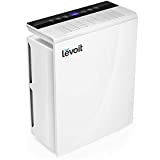 LEVOIT Air Purifier with Natural Charcoal, Medical-Grade True HEPA Filter 99.9% Removal to 0.1 Microns, 24h Clinical Protect, Smoke and Odor Eliminator, 325g Activated Carbon, Auto Mode, White