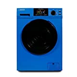 18 lbs Combination Washer Dryer with Sanitize, Winterize, Vented/Ventless Dry- 2021 Model (Blue)