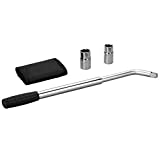 Cartman Telescoping Lug Wrench, Wheel Wrench with Standard CR-V Sockets 17/19, 21/22mm