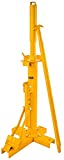 JEGS Manual Tire Changer | Handles All Tires From 8” to 16” Wide | Pre-Drilled Base With 1/2' Bolt Holes | Measures 25.5” High From Floor To Wheel Platform | Yellow Powder Coated Steel