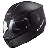 LS2 Helmets Horizon Modular Helmet W/SunShield (Matte Black - Large)