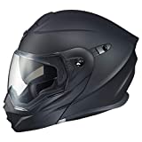 ScorpionEXO Unisex-Adult Modular/Flip Up Adventure Touring Motorcycle Helmet (Matte Black, Large) (EXO-AT950 Solid)