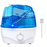 Cool Mist Humidifiers, Ultrasonic Humidifier with Night Light Lasts Up to 30 Hours, Quiet Operation for Bedroom Plants Baby, 360° Rotation Nozzle, Auto Shut Off, BPA-Free for Rooms, Nurseries