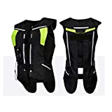 YXYECEIPENO Reflective Motorcycle Airbag Vest Riding Airbag Vest Mechanical Trigger System Airbag Replaceable Gas Cylinders, Suitable for Outdoor Motorcycle Riding and Horse Riding