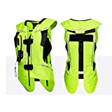 YXYECEIPENO Motorcycle Airbag Vest Motorcycle Airbag Vest Racing Suit with Reflective Strips, It is Safer to Ride at Night with Back Protection Not Equipped with C02 Cylinder (2 Colors, 6 Sizes)
