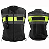 YXYECEIPENO Four Seasons Riding Airbag Vest Motorcycle Vest with Airbag Mechanically Trigger The Airbag to Avoid Falling Injuries with Reflective Tape, Safer Riding (2 Colors, 6 Sizes)