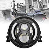 SKTYANTS 7' 7 Inch led Headlights with 7 inch Housing Bucket DRL Turn Signal Lights Motorcycle