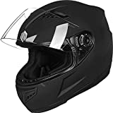 ILM Youth Kids Full Face Motorcycle Street Bike Helmet DOT Approved Model-DP808 (Matte Black,Large)