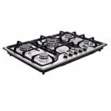 Deli-kit 30 inch Gas Cooktops Dual Fuel Sealed 5 Burners Gas Cooktop Drop-In Stainless Steel Gas Hob Gas DK257-A01 Cooktop