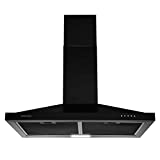 SNDOAS Black Range Hood 30 inches,Vent Hoods in Black Painted Stainless Steel,Wall Mount Range Hood,Kitchen Hood Vent with Ducted/Ductless Convertible,Hood Vents for Kitchen