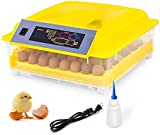 Egg Incubator 48 Eggs Fully Automatic Digital Poultry Hatcher Machine Breeder with Temperature Control and Auto Turning for Hatching Chicken Duck Goose Quail Birds, Egg Incubators Gift Set for Kids