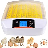 Sailnovo Egg Incubator, 55 Eggs Incubators for Hatching Eggs with Fully Automatic Turning and Humidity Control, 90W Digital Clear Chicken Duck Egg Incubator