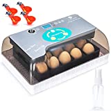 Apdo Egg Incubator, 9-35 Eggs Fully Automatic Poultry Hatcher Machine, Led Candler Automatic Egg Turner Temperature Control, Chicken Incubators for Hatching Eggs, Chicken Quail Duck Goose Turkey