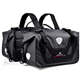MOTOGS Waterproof bag Motorcycle saddlebag 50L huge capacityTank bag Motor Side bag (Black)