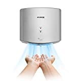 AIKE AK2630 Compact Automatic Hand Dryer High Speed Air Wiper 110v 1400W Silver
