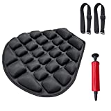 Oeyal Air Motorcycle Seat Cushion Air Seat Cushion Seat Covers Pressure Relief Ride TPU Water Fillable Seat Pad Shock Absorption Mat Large for Cruiser Touring Saddles