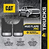 Caterpillar Ultra Tough Mud Flaps for Cars and Trucks - Heavy Duty Splash Guard Fenders with Night Reflectors (4 pcs for Front/Rear Tires) (CAGD-080+CAGD-080)